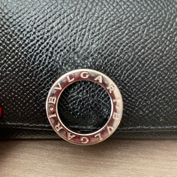 Bvlgari Black Calf Leather Clip Coin Purse NIB - Picture 4 of 9